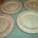 Henn Workshops rose sponged dinner plates set of 2 Henn Workshops rose sponged dinner plates set of 2