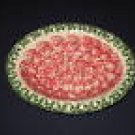 Henn Workshops watermelon no seeds 12” large oval serving bowl