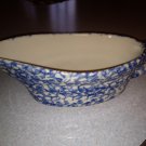 Henn Workshops large Blue sponged gravy boat Henn Workshops large Blue sponged gravy boat