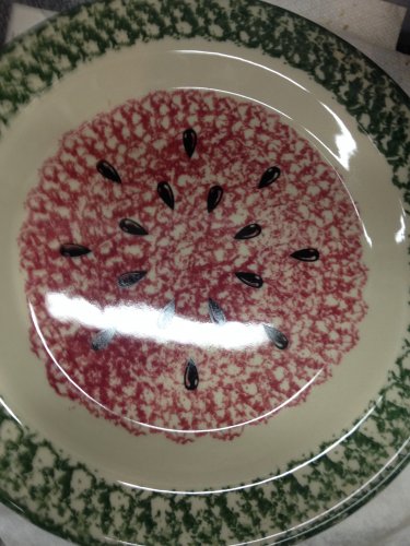 henn pottery dinner plates