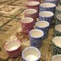 Henn Workshops blue sponged 1 pint, 1, 2 & 3 quart crock set of 4