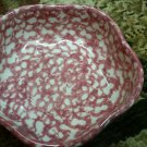 Henn Workshops cranberry sponged petal bowl
