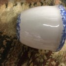 Henn Workshops blue sponged edge with cream center custard cup