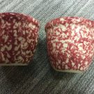 Henn Workshops cranberry sponged custard cups set of 2