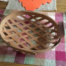 Gerald E Henn Workshops 10" oval baker open weave basket in fruitwood stain