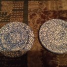 Henn Workshops blue sponged salad plate used
