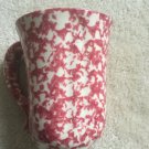 Henn Workshops cranberry sponged petal mug