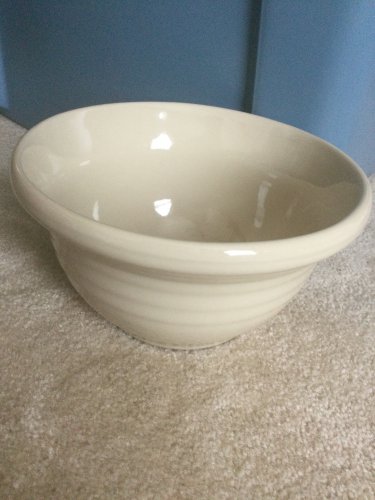 Roseville Ohio Pottery Large 6 Quart Mixing Bowl With Green 