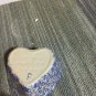 Henn Workshops blue sponged small heart bowl