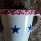 Henn Workshops old glory cranberry sponged Williamsburg mug with stars