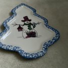 Henn Workshops Mr. Shivers blue sponged tree platter
