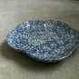 Henn Workshops blue sponged petal luncheon plate