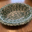Henn Workshops medium green sponged medium oval serving bowl