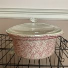 Henn Workshops cranberry sponged 2 quart casserole (crock pot)
