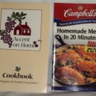 Campbell’s Meals in Minutes 2000 and Accent on Home 1996 Cookbooks Booklets