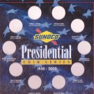 Sunoco Presidential 10 Coin Series Card Holder 1950-2000