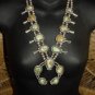 VINTAGE Native American Squash Blossom Necklace