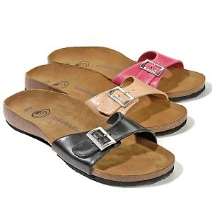 fuschia birkenstocks