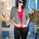 gray cardigan