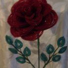Large Beaded Red Rose