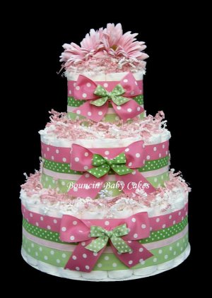 Strawberry Diaper Cake