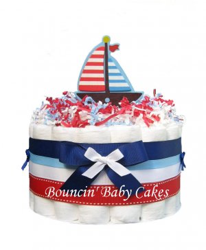 sailboat diaper cake