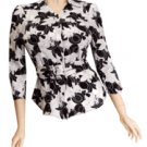 LADIES TOP/ BOUSE WITH BELT BLACK