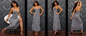 LONG CEEBRITY EVENING DRESS BLACK COLOUR