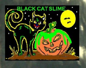 Black Cat Halloween Haunted House Slime Props