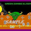 Green Zombie Elixer Halloween Bottle Label Prop