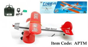 3 Channel Remote Control Tiger Moth Airplane R/C Ready To Fly