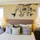 Hummingbirds and Modern Tree Branch Decal Sticker Wall Mural