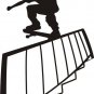 Skateboarder Doing A Rail Slide Wall Decal Sticker Skatboard Skating Teen Boy Kid Room
