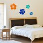 Set of 4 Hibiscus Flowers Decal Sticker Vinyl Wall Art Graphic Hawaii