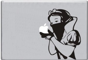 Snow white eating apple Macbook decal sticker mac skin