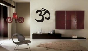 LARGE OM SYMBOL WALL DECAL STICKER BUDDHA ABSOLUTE BRAHMAN HINDU