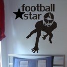 Football Star  Decal sticker wall kids boy sports cool
