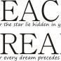 REACH DREAM decal sticker wall nice beautiful words quote children