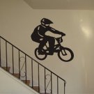 Biker Decal Sticker Wall sports cool boy girl nursery bmx bike