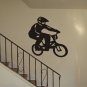 Biker Decal Sticker Wall sports cool boy girl nursery bmx bike