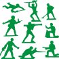Army Men Decal Set Sticker Toy Toys Green Plastic Kids Kid Boy Teen War