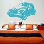 Volkswagen Bug Decal Sticker Wall Graphic Car VW Bug Racing Hippie Retro Room Beetle