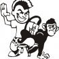 Spank The Monkey Decal Sticker Toilet Laptop Window Funny