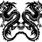 Twin Tribal Dragons Wall Decal Sticker Mural Art Graphic Dragon Kid Boy Room Asian