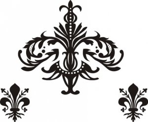 Damask Symbols Sticker Wall Decal Modern Decoration Classy Art