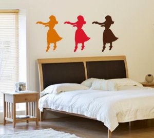 Hula Girls Dancing Decal Sticker Wall Vinyl Art Graphic Hawaii Luau Party Hawaiian