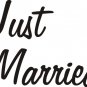 Just Married Decal Sticker Window Wedding Car Truck Newlyweds Marraige