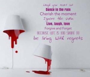 Laugh Your Heart Out Quote Wall Decal Sticker tattoo word life love live