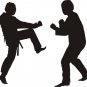 Karate Guys Decal Sticker Laptop Toilet Fight Martial Arts Art Graphic