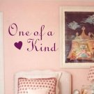 One of a Kind Wall Decal Sticker Quote Boy Girl Nursery Child Wife Husband Wedding Love